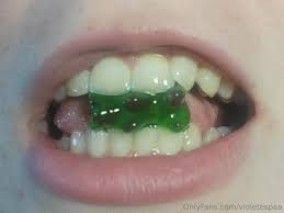 My mouth is a dangerous cave, be careful gummy bear!" by ...