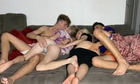 Blonde Teens swap by big dicks in hot foursome - EroMe
